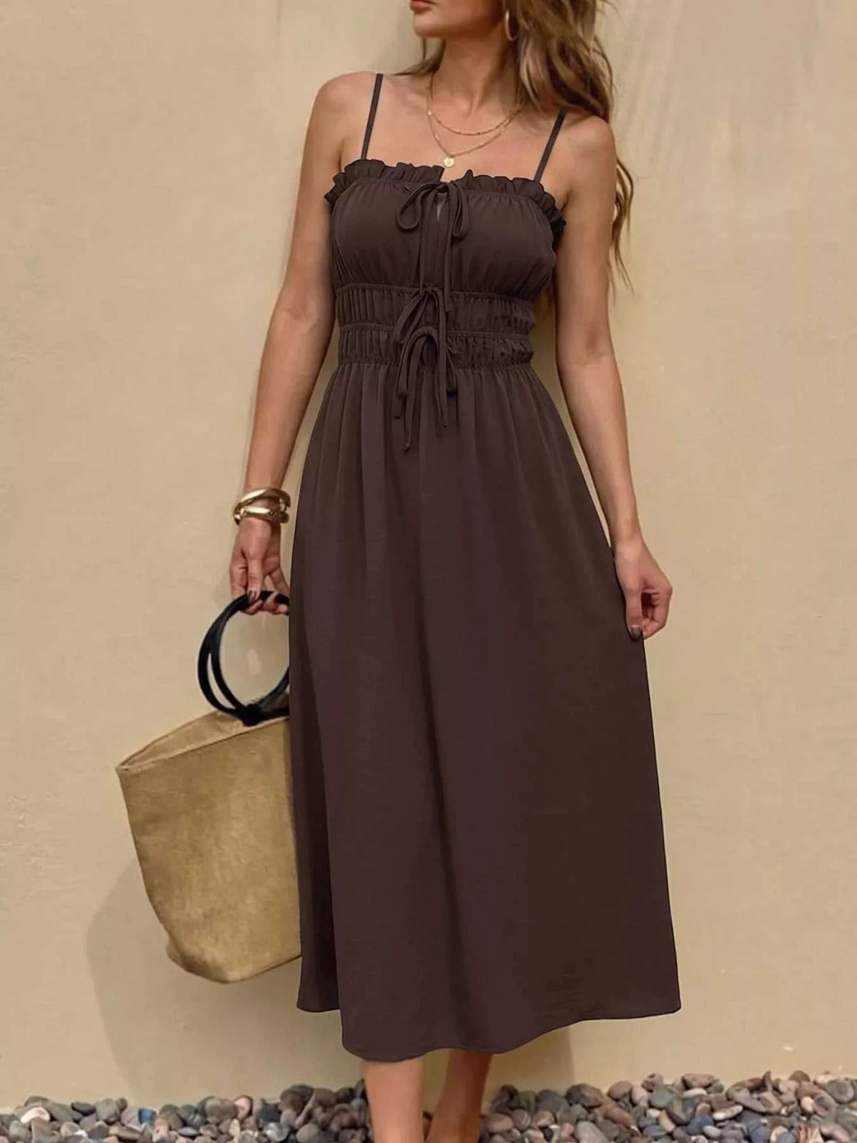 Tie-Front A-Line Dress 100100396642748 37 Affordable Fashion Under $100 Jerry's Apparel 