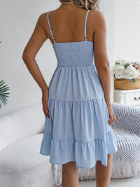 Smocked Back Tiered Cami Dress