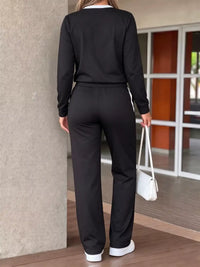 Heart Graphic Contrast Trim Top and Pants Set 101001743143632 71 Affordable Fashion Under $100 Jerry's Apparel 