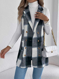 Plaid Double-Breasted Vest Coat 100100895699869 38 Affordable Fashion Under $100 Jerry's Apparel 
