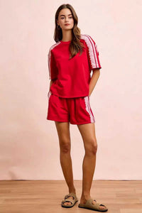 BiBi French Terry Side Lace Detail Short Sleeves Top 100100237661933 42 Affordable Fashion Under $100 Jerry's Apparel 