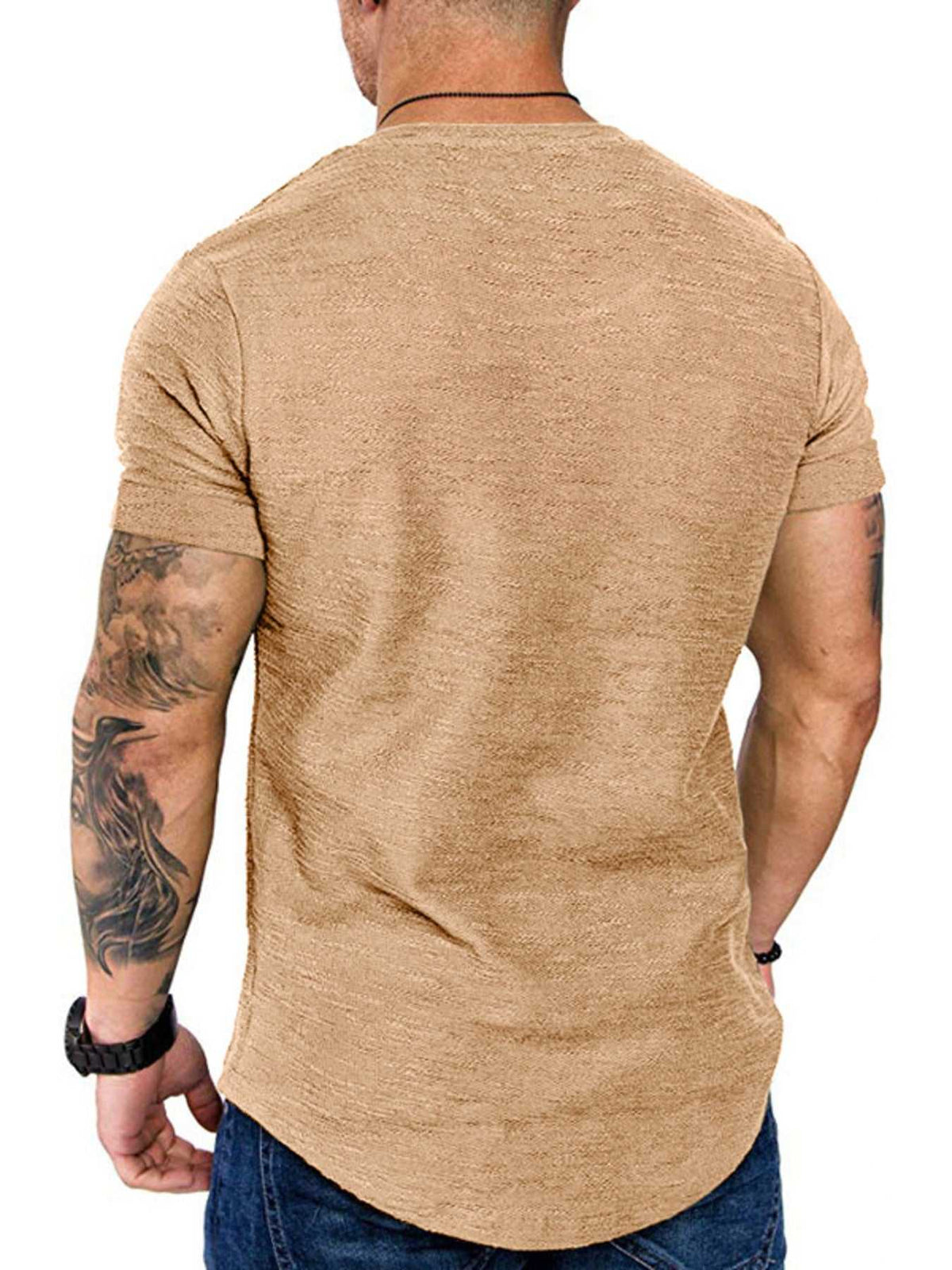 Men's Round Neck Slim Fit Casual T-Shirt 100400972198169 27 Affordable Fashion Under $100 Jerry's Apparel 