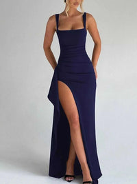 Ruched High-Slit Maxi Dress 100100883675140 30 Seasonal Fashion Collections Jerry's Apparel 