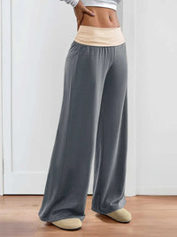 Contrast Waistband Wide Leg Pants 100100919641935 32 Affordable Fashion Under $100 Jerry's Apparel 