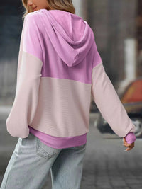 Casual Color Block Button Detail Hoodie 100100649841441 43 Affordable Fashion Under $100 Jerry's Apparel 
