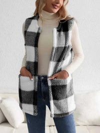 Cozy Plaid Sherpa Vest Coat 100100200755346 28 Affordable Fashion Under $100 Jerry's Apparel 