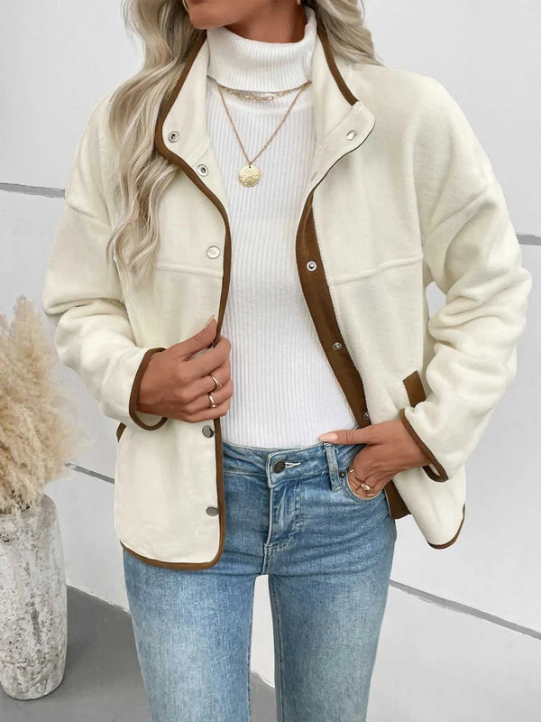 Snap Down Long Sleeve Jacket 100100943279761 62 Affordable Fashion Under $100 Jerry's Apparel 