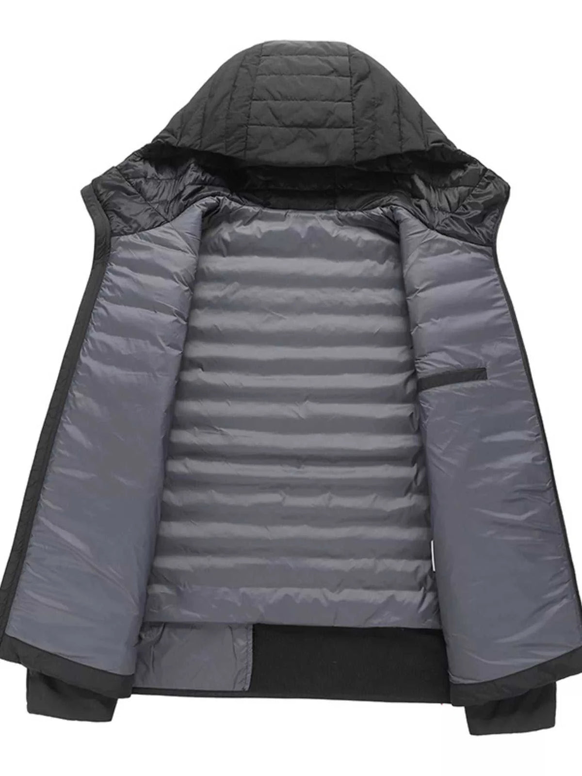 Men's Plus Size Lightweight Hooded Puffer Jacket 100400217847739 210 Fashion Forward Plus Size Clothing Jerry's Apparel 