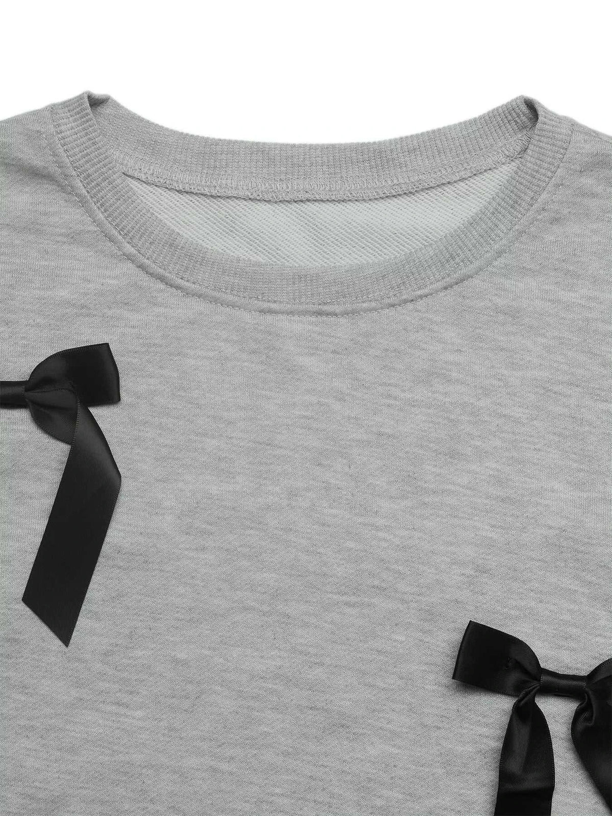 Bow Detail Round Neck Sweatshirt 100100498447655 33 Affordable Fashion Under $100 Jerry's Apparel 