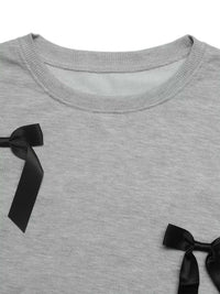 Bow Detail Round Neck Sweatshirt 100100498447655 33 Affordable Fashion Under $100 Jerry's Apparel 