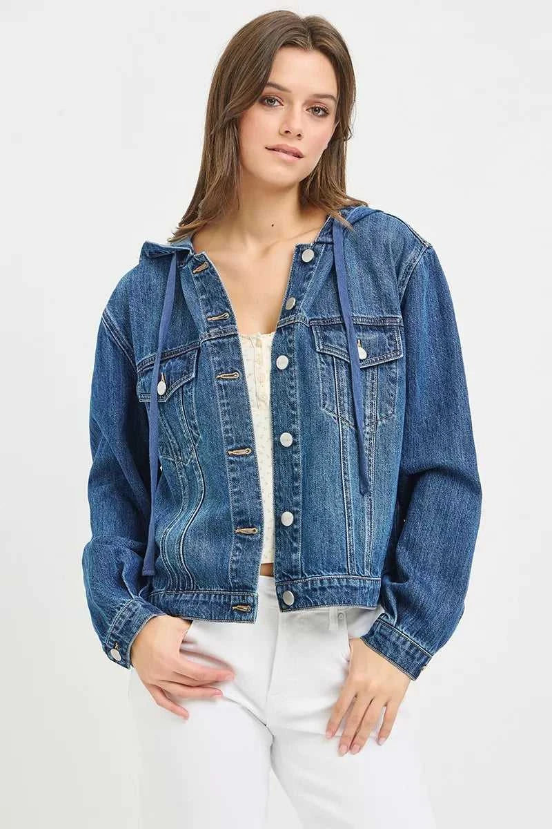 RISEN Basic Denim Jacket with Hoodie 100100918701266 72 Affordable Fashion Under $100 Jerry's Apparel 