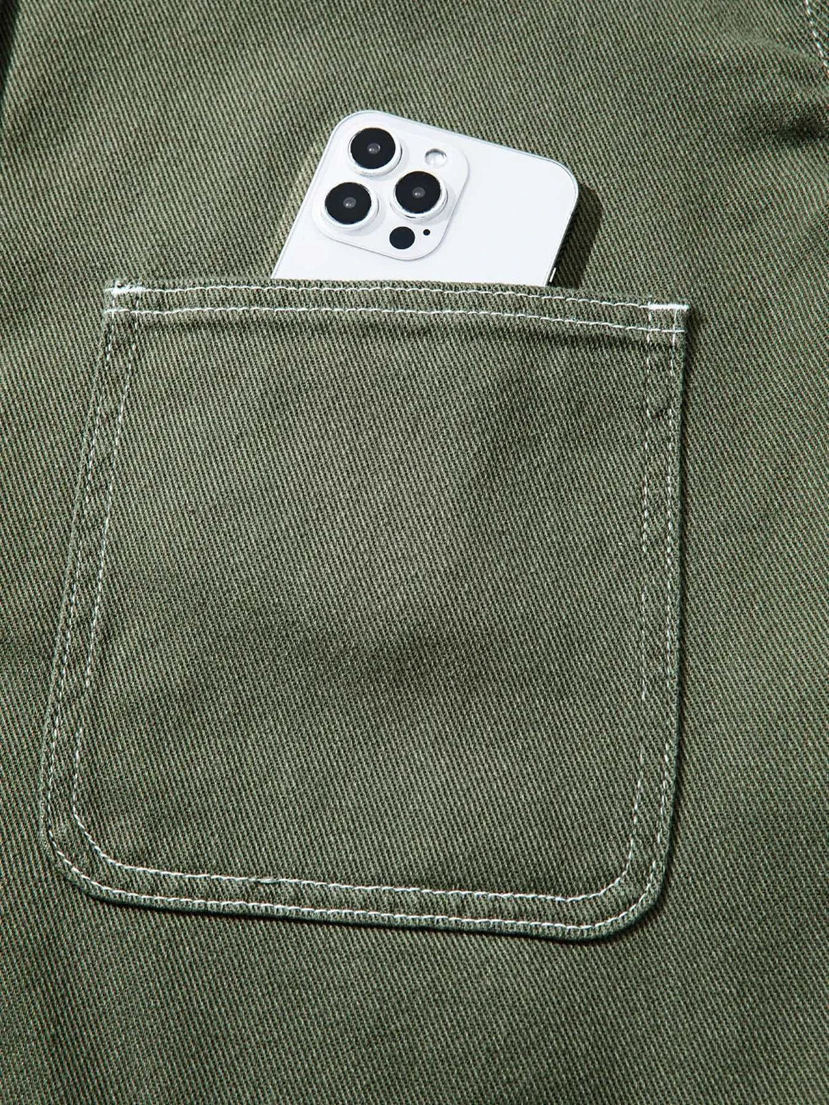 Patched Pocket Collared Button Front Boyfriend Denim Jacket 100100355837828 73 Affordable Fashion Under $100 Jerry's Apparel 
