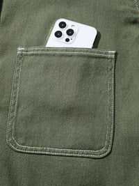 Patched Pocket Collared Button Front Boyfriend Denim Jacket 100100355837828 73 Affordable Fashion Under $100 Jerry's Apparel 