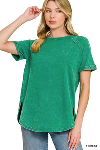 Zenana French Terry Washed Curved Hem Top 100100928831525 25 Affordable Fashion Under $100 Jerry's Apparel 