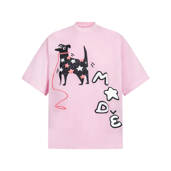 Men's Dog Round Neck Oversized T-Shirt