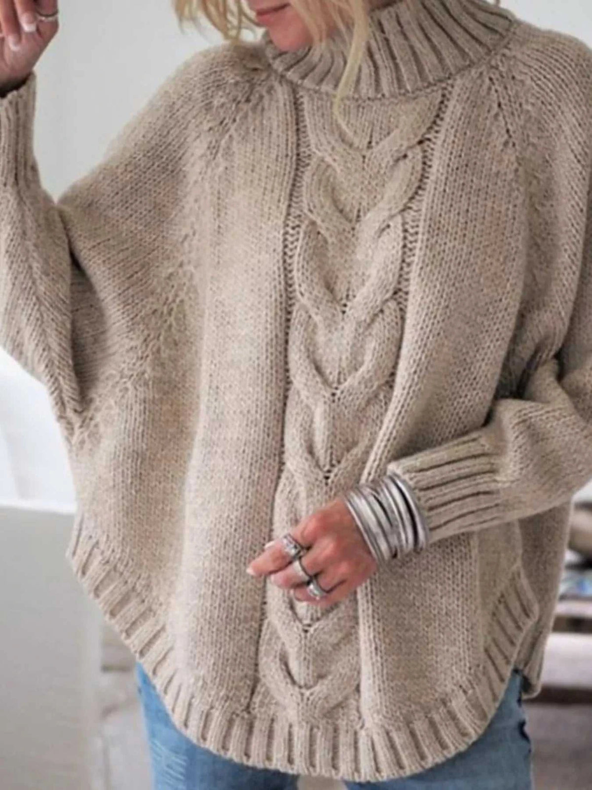Cable-Knit Long Sleeve Sweater 100100862804936 23 Affordable Fashion Under $100 Jerry's Apparel 