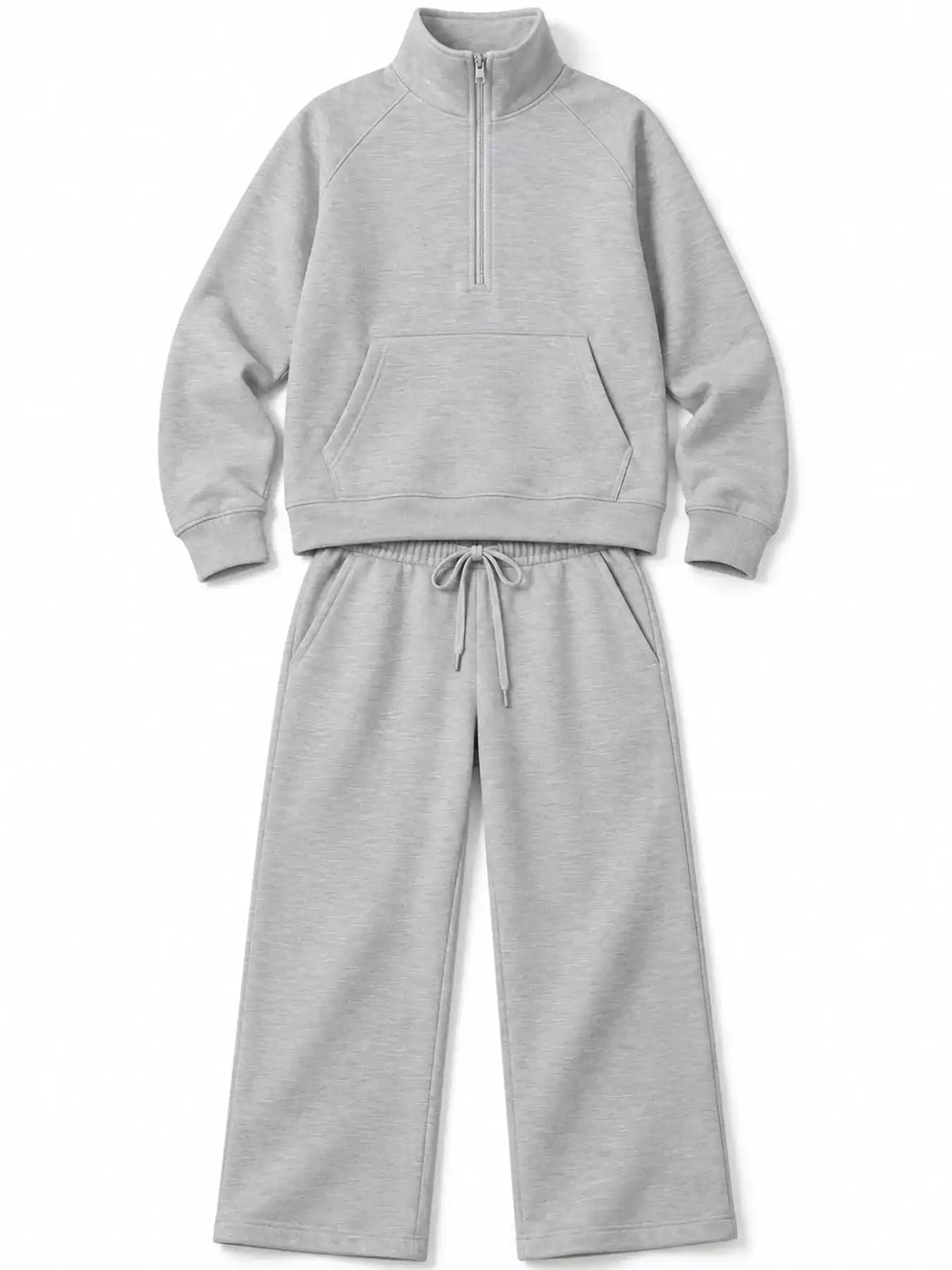 Half-Zip Sweatshirt and Wide-Leg Pants Set 101001840100593 40 Gifts for Her Jerry's Apparel 