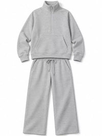 Half-Zip Sweatshirt and Wide-Leg Pants Set 101001840100593 40 Gifts for Her Jerry's Apparel 
