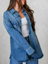 Snap Down Dropped Shoulder Denim Jacket 100100843173747 67 Affordable Fashion Under $100 Jerry's Apparel 