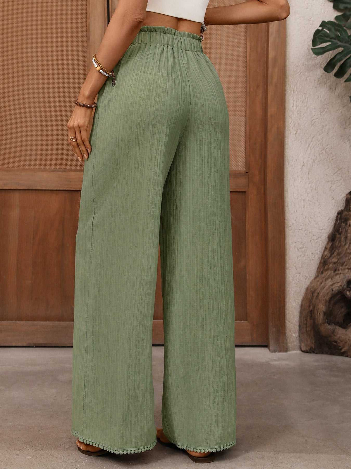 Wide Leg Drawstring Waist Pants 100100649935960 32 Affordable Fashion Under $100 Jerry's Apparel 