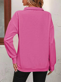 Quarter Zip Dropped Shoulder Sweatshirt 100100362581547 41 Affordable Fashion Under $100 Jerry's Apparel 