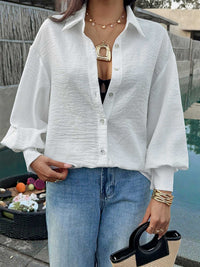 Button Up Lantern Sleeve Shirt 100100537276487 43 Affordable Fashion Under $100 Jerry's Apparel 