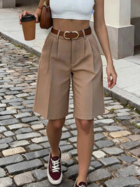 High-Waisted Pleated Detail Shorts 100100440980193 44 Affordable Fashion Under $100 Jerry's Apparel 