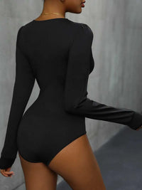 Perfee Lace Detail Plunge Long Sleeve Bodysuit 100100229596543 27 Affordable Fashion Under $100 Jerry's Apparel 