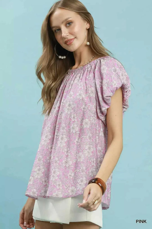 Umgee Umgee Floral Puff Sleeve Blouse 100100183791693 47 Affordable Fashion Under $100 Jerry's Apparel 