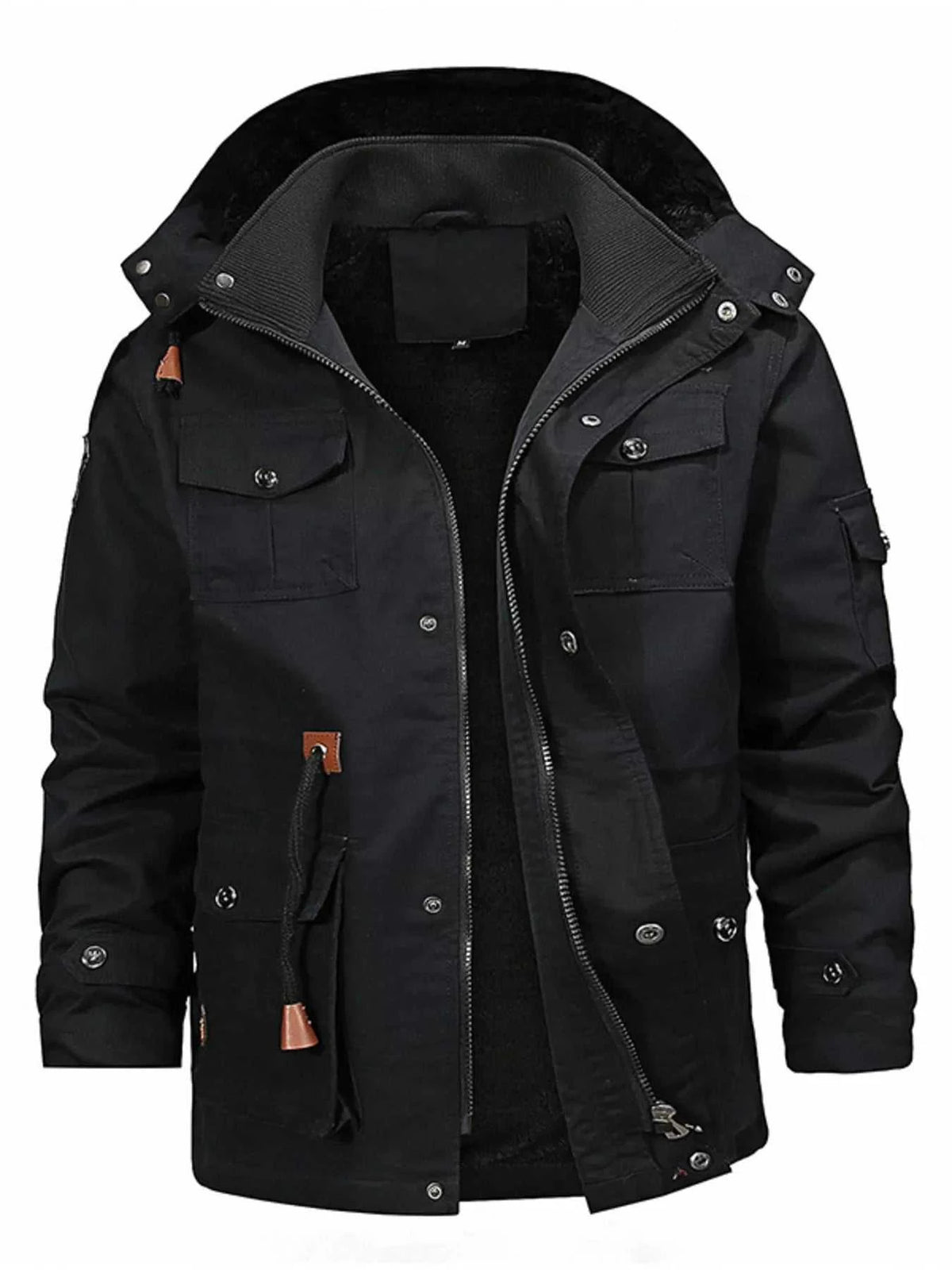 Men's Full Size Zip Up Fleece Lined Jacket Plus Size 100400044950430 125 Fashion Forward Plus Size Clothing Jerry's Apparel 