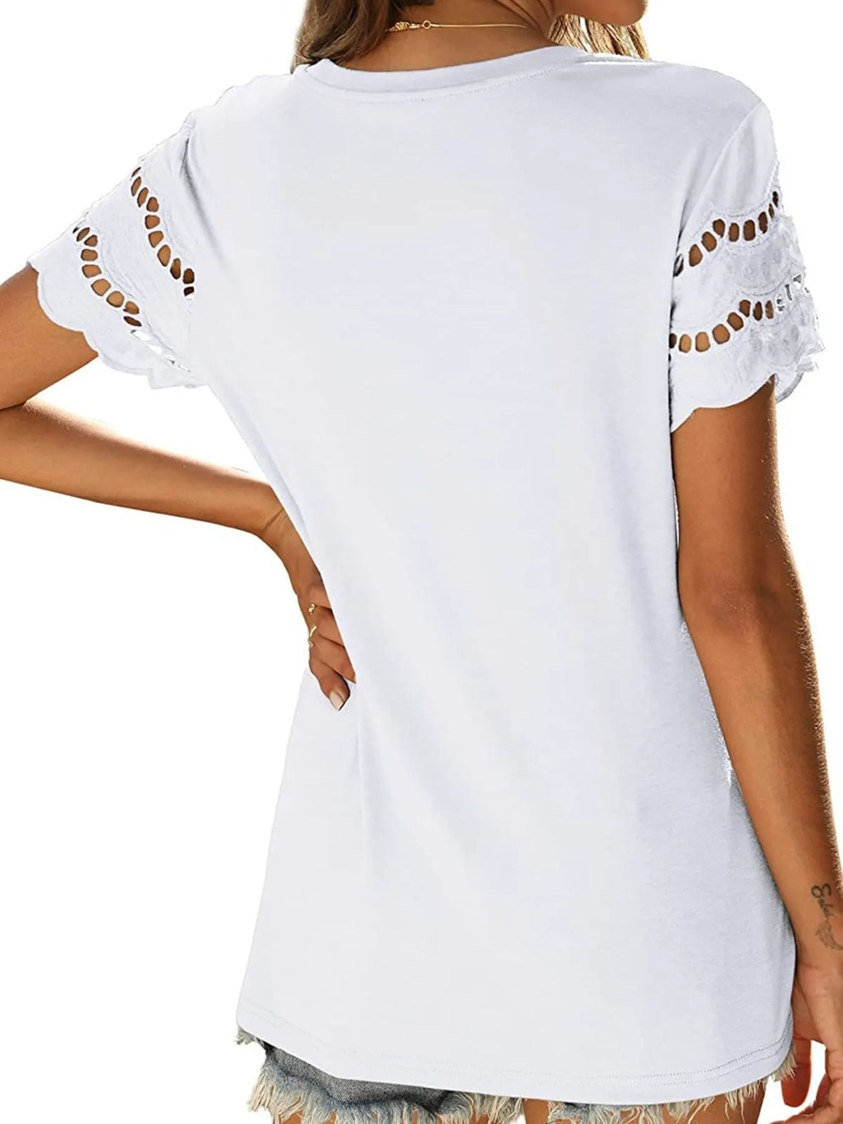 Round Neck Short Sleeve Casual T-Shirt