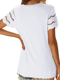 Round Neck Short Sleeve Casual T-Shirt