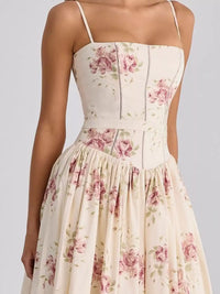Floral Spaghetti Straps Midi Dress 101001005550846 56 Affordable Fashion Under $100 Jerry's Apparel 