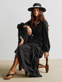 Polka Dot Long Sleeve Maxi Dress 100100228731995 49 Gifts for Her Jerry's Apparel 