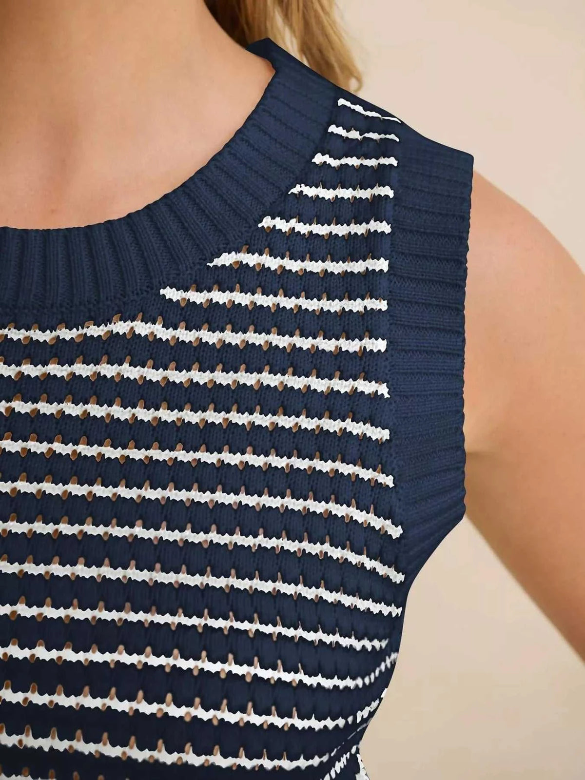 Striped Knit Sweater Vest 100100265130873 35 Affordable Fashion Under $100 Jerry's Apparel 