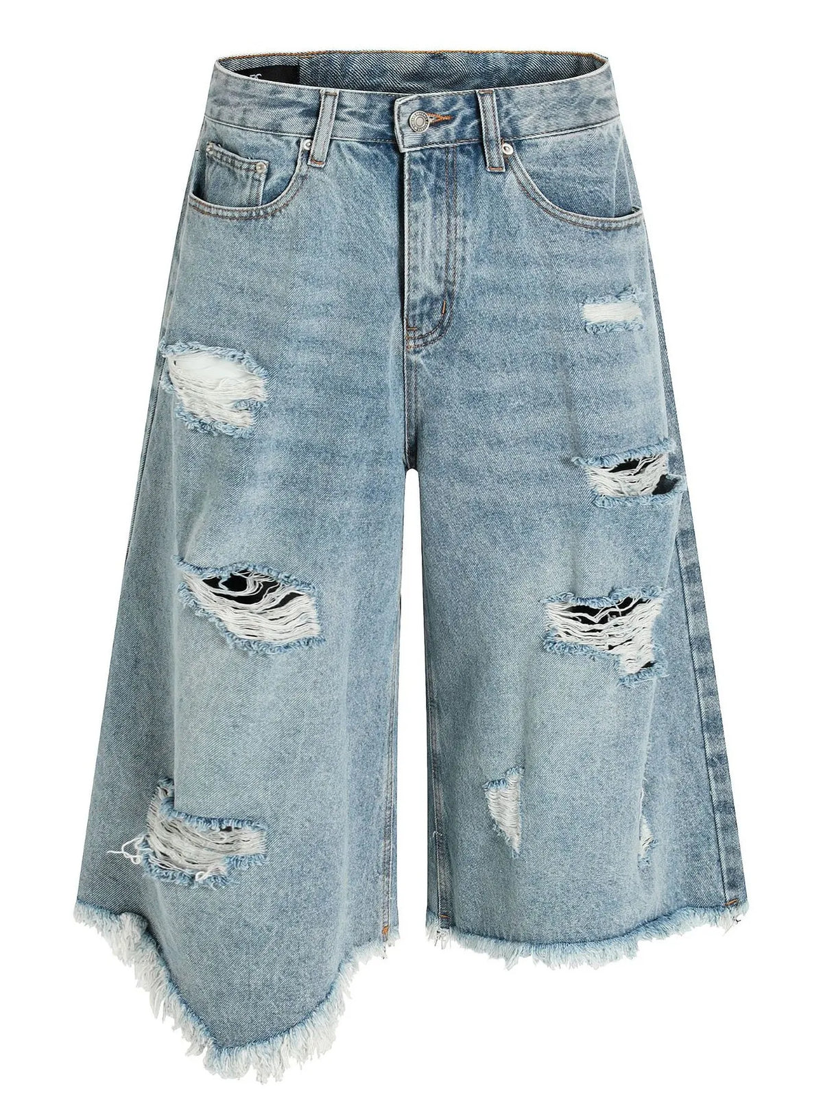 Men's Oversized Distressed Demin Shorts