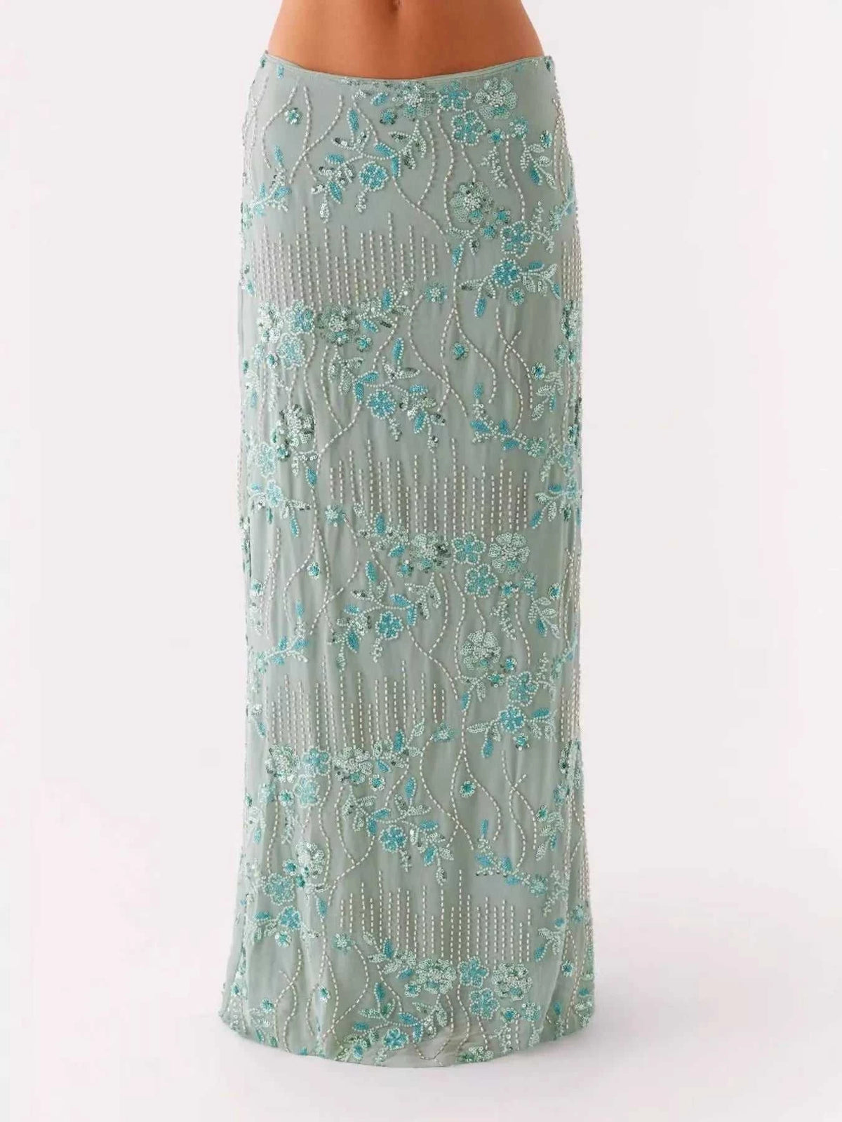 Sequin Embroidered Maxi Skirt 100100873081320 70 Affordable Fashion Under $100 Jerry's Apparel 