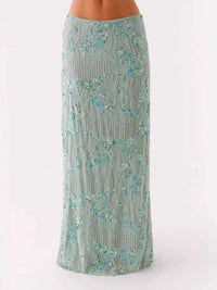 Sequin Embroidered Maxi Skirt 100100873081320 70 Affordable Fashion Under $100 Jerry's Apparel 