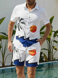 Men's Full Size Button Up Shirt and Shorts Set Plus Size 100400753441839 33 Affordable Fashion Under $100 Jerry's Apparel 