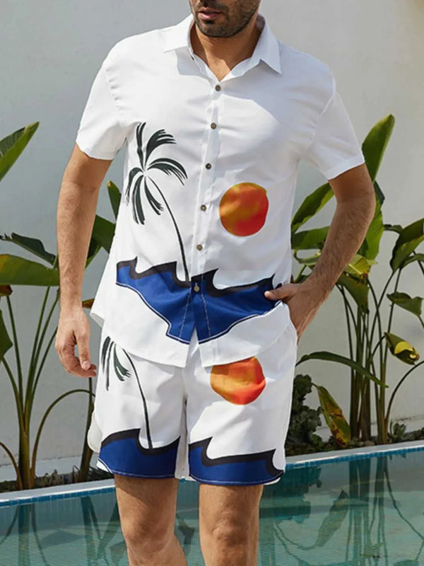 Men's Full Size Button Up Shirt and Shorts Set Plus Size 100400753441839 33 Affordable Fashion Under $100 Jerry's Apparel 