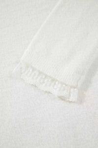 Lace Trim Neck Cuff Patchwork Long Sleeve Pullover Sweater 101002193581218 55 Affordable Fashion Under $100 Jerry's Apparel 