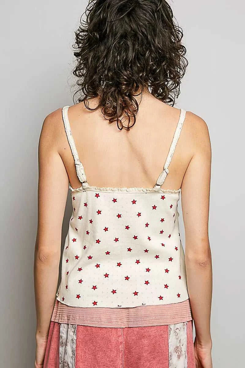 POL Star Printed Lightweight Ribbed Knit Cami 100100893861594 43 Affordable Fashion Under $100 Jerry's Apparel 