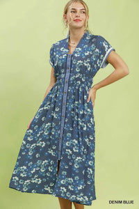 Umgee Ruffle Sleeve Henley Shift Dress 100100370371105 66 Gifts for Her Jerry's Apparel 