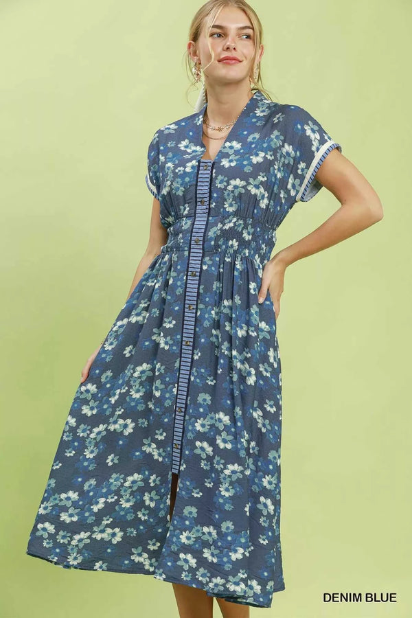 Umgee Ruffle Sleeve Henley Shift Dress 100100370371105 66 Gifts for Her Jerry's Apparel 