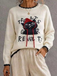 Cat Raglan Sleeve Sweater 101002953542604 40 Affordable Fashion Under $100 Jerry's Apparel 