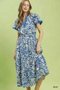 Umgee Paisley Print Midi Dress with Side Pockets 100100690251268 62 Affordable Fashion Under $100 Jerry's Apparel 