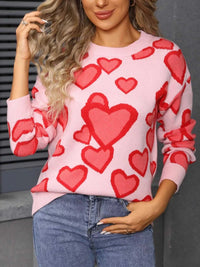 Valentine's Day Heart Crew Neck Sweater 100100791356331 48 Affordable Fashion Under $100 Jerry's Apparel 