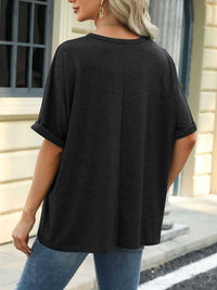 Casual Loose Fit Rolled Sleeve T-Shirt 100100846471189 23 Affordable Fashion Under $100 Jerry's Apparel 