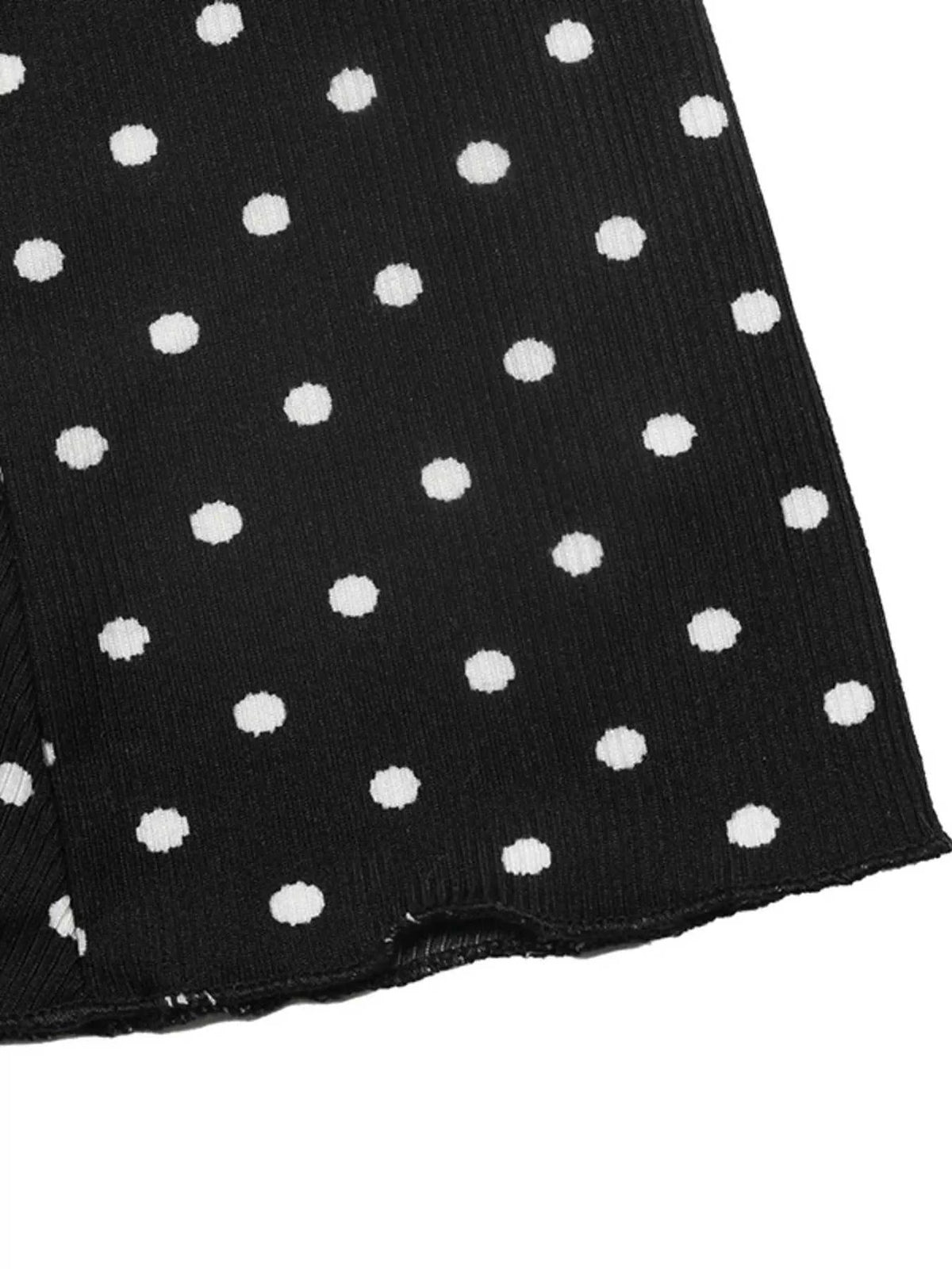 Polka Dot Lace Trimmed V-Neck Mini Dress 100100827615923 48 Affordable Fashion Under $100 Jerry's Apparel 