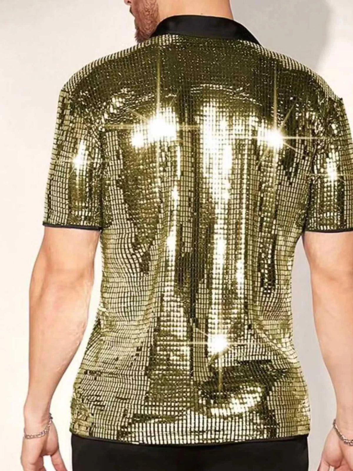 Men's Sequin Button Up Shirt 100400175153420 36 Affordable Fashion Under $100 Jerry's Apparel 